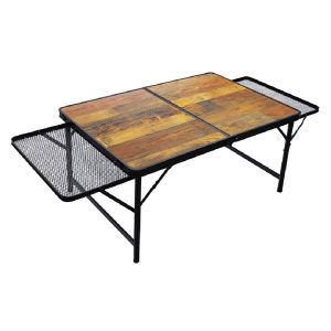 SPF 工業風木紋 折疊桌 延伸鋼網桌面